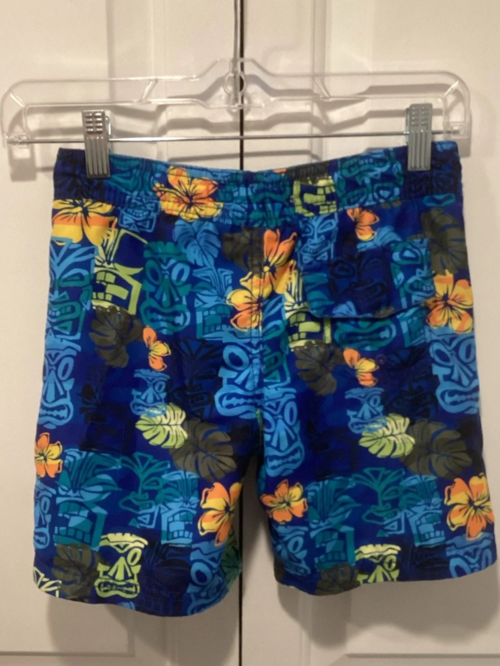 Tommy Bahama Blue Tropical Tiki Swim Shorts kids size 5